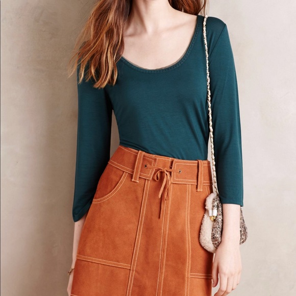 Anthropologie Tops - Anthropologie Sz L Bordeaux Tessa Top EUC